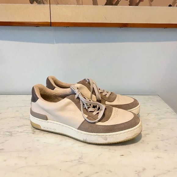 Vince Rendel Leather and Suede Sneakers Size 6 VGUC - Picture 2 of 5